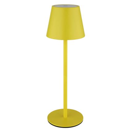 Globo - LED dæmpbar berøringsbetjent genopladelig udendørs bordlampe 3-i-1 LED/3W/5V 3000/4000/5000K IP54 1800 mAh gul