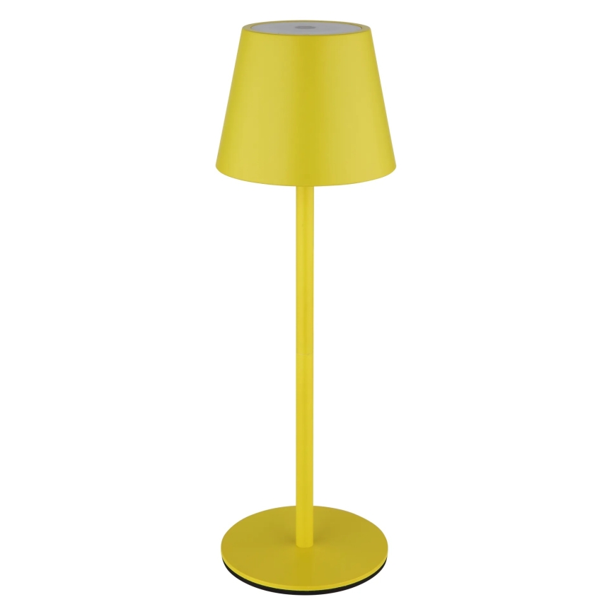 Globo - LED dæmpbar berøringsbetjent genopladelig udendørs bordlampe 3-i-1 LED/3W/5V 3000/4000/5000K IP54 1800 mAh gul