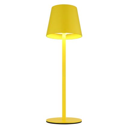 Globo - LED dæmpbar berøringsbetjent genopladelig udendørs bordlampe 3-i-1 LED/3W/5V 3000/4000/5000K IP54 1800 mAh gul