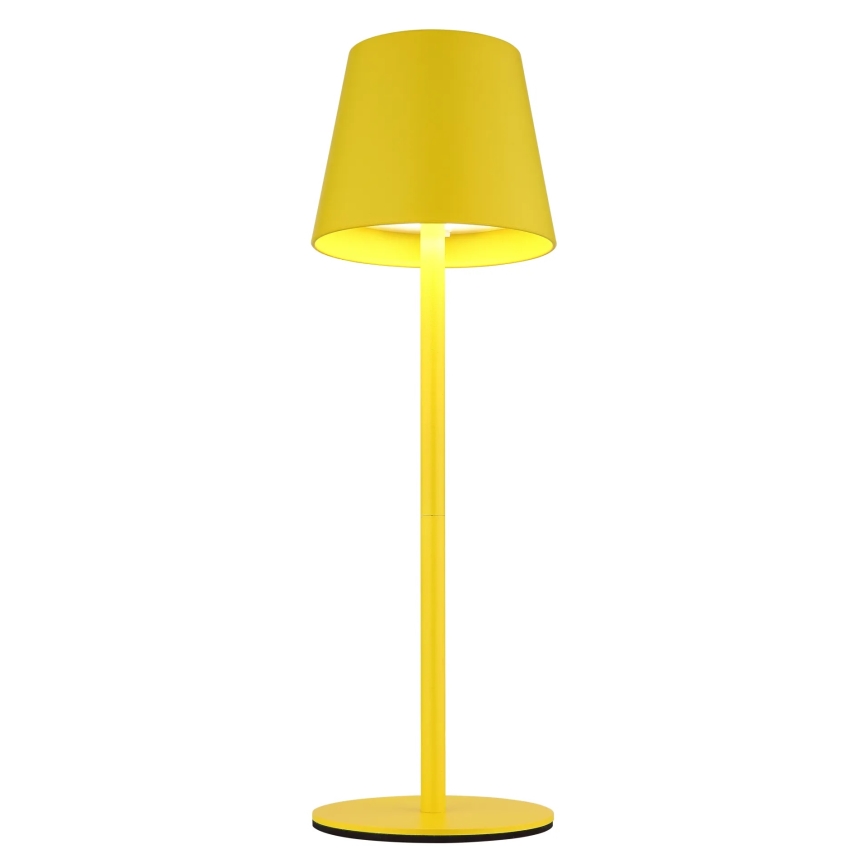 Globo - LED dæmpbar berøringsbetjent genopladelig udendørs bordlampe 3-i-1 LED/3W/5V 3000/4000/5000K IP54 1800 mAh gul