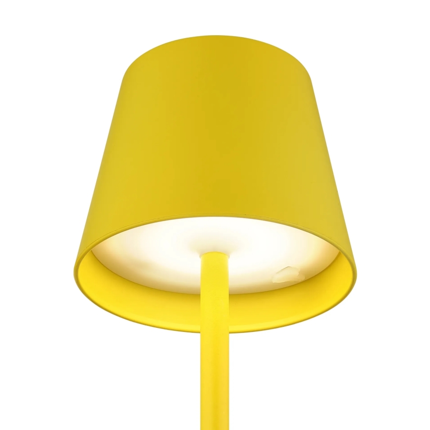 Globo - LED dæmpbar berøringsbetjent genopladelig udendørs bordlampe 3-i-1 LED/3W/5V 3000/4000/5000K IP54 1800 mAh gul