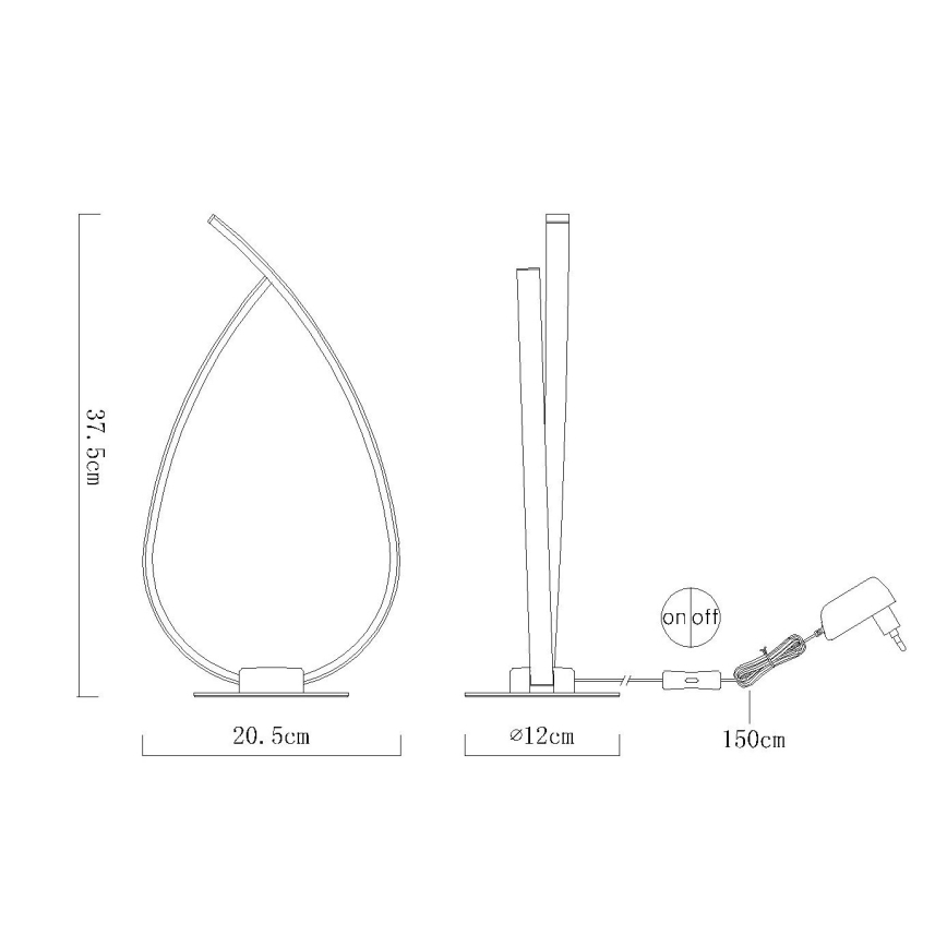 Globo - LED-bordlampe LED/6W/230V, sort