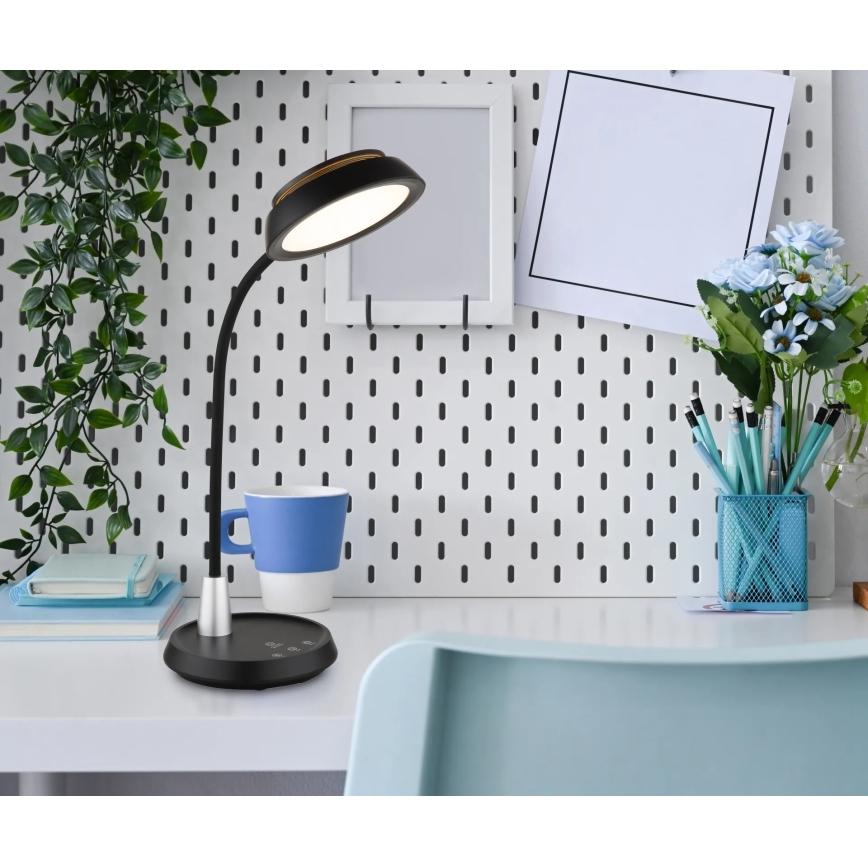 Globo - LED Dæmpbar berøringsbetjent bordlampe LED/12W/230V 3000/4000/6500K sort