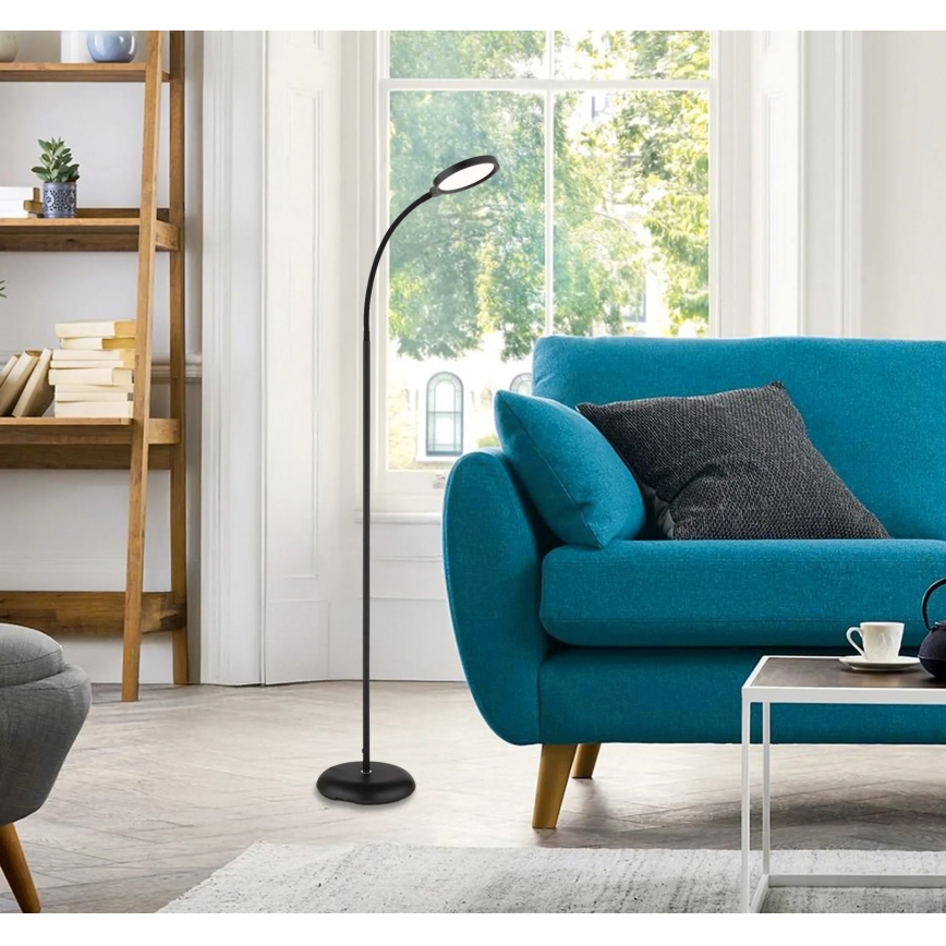 Globo - Dæmpbar LED-gulvlampe med berøringsstyring LED/8W/230V 2700K/4000K/6500K sort