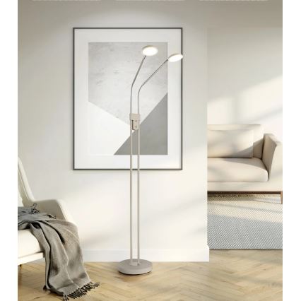Globo - Dæmpbar LED-gulvlampe 2xLED/6,5W/230V 2700/3350/4000K beige