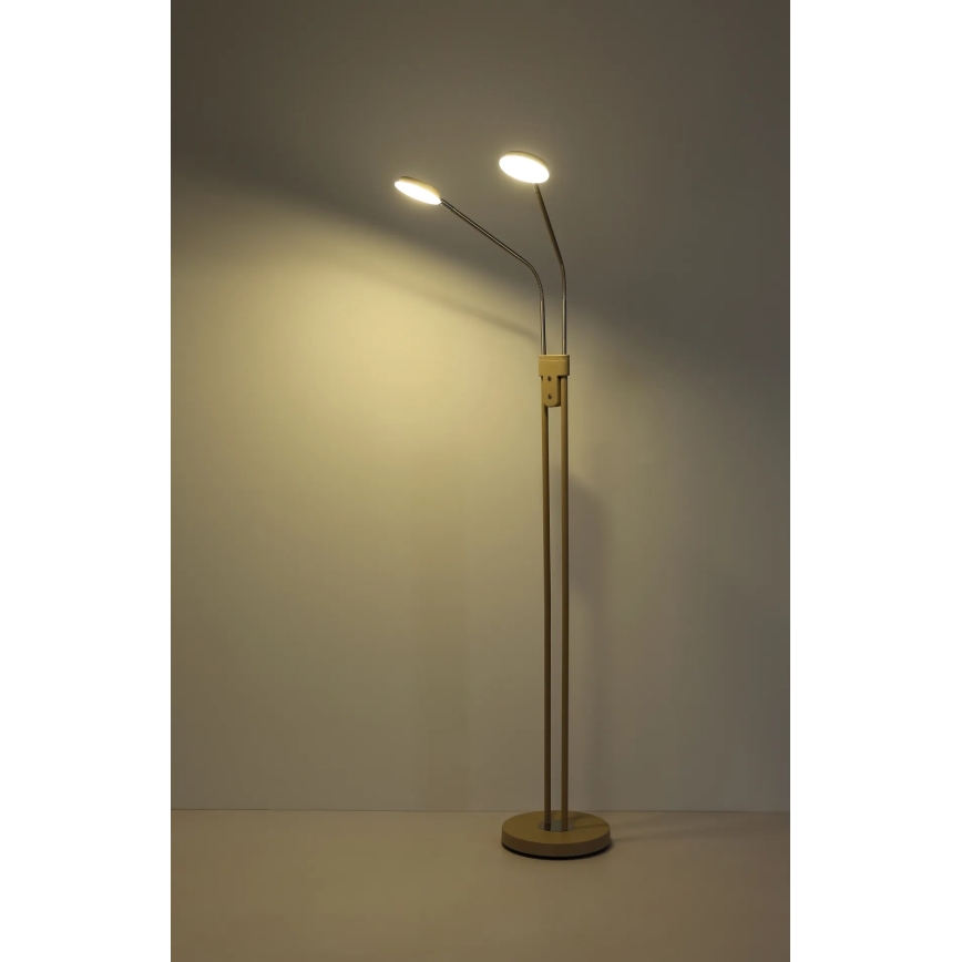 Globo - Dæmpbar LED-gulvlampe 2xLED/6,5W/230V 2700/3350/4000K beige