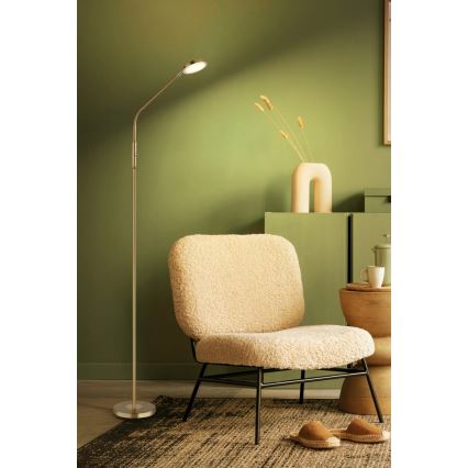 Globo - LED-dæmpbar berøringsbetjent gulvlampe LED/6,5W/230V 2700/3350/4000K messing