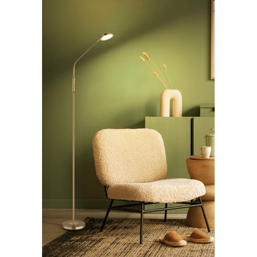 Globo - LED-dæmpbar berøringsbetjent gulvlampe LED/6,5W/230V 2700/3350/4000K messing