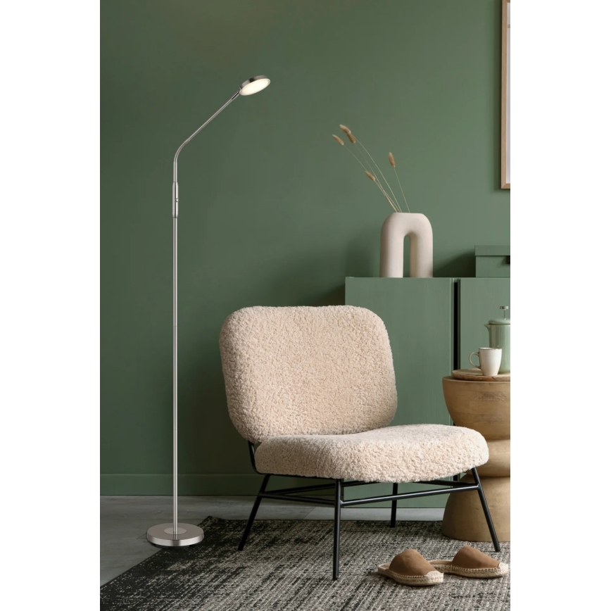 Globo - LED dæmpbar berøringsstyret gulvlampe LED/6,5W/230V 2700/3350/4000K mat krom
