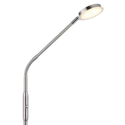 Globo - LED dæmpbar berøringsstyret gulvlampe LED/6,5W/230V 2700/3350/4000K mat krom