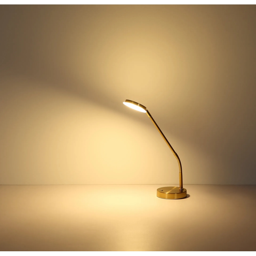 Globo - LED dæmpbar berøringsbetjent bordlampe LED/6,5W/230V 2700/3350/4000K messing