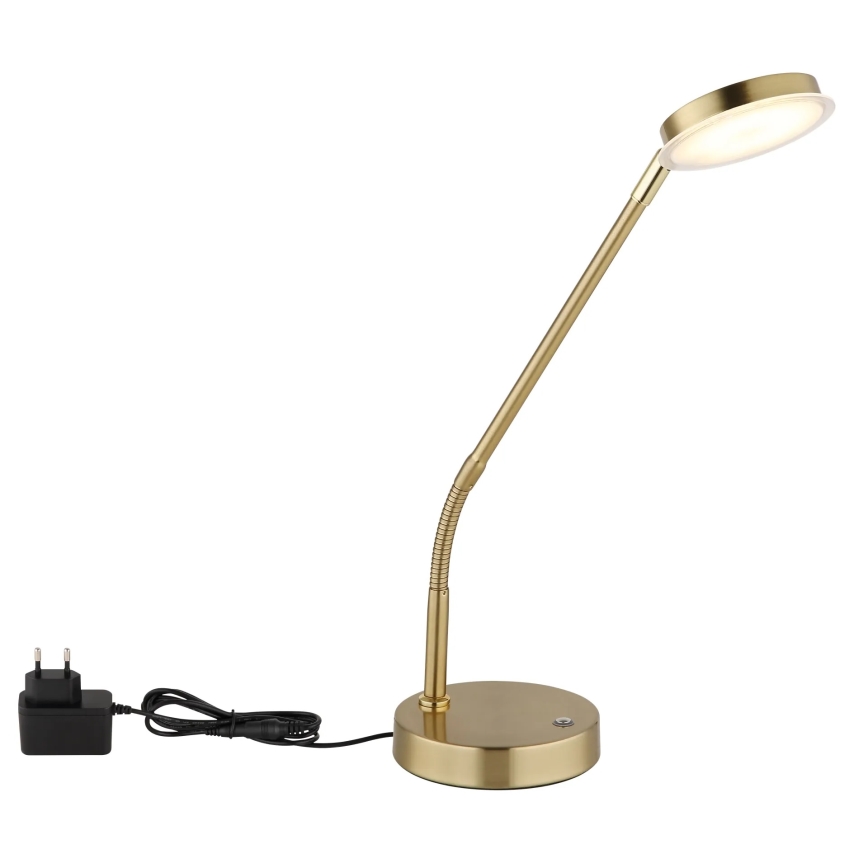 Globo - LED dæmpbar berøringsbetjent bordlampe LED/6,5W/230V 2700/3350/4000K messing
