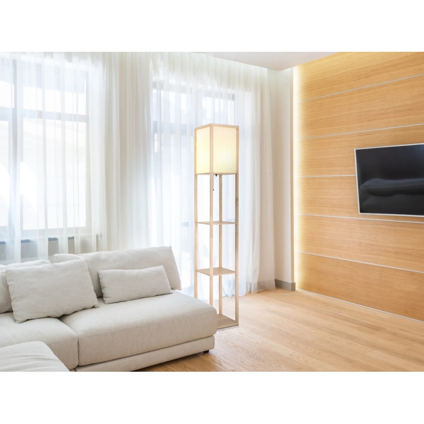Globo - Gulvlampe 1xE27/60W/230V beige