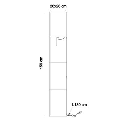 Globo - Gulvlampe 1xE27/60W/230V beige