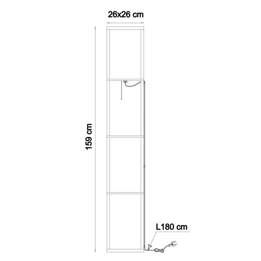 Globo - Gulvlampe 1xE27/60W/230V sort