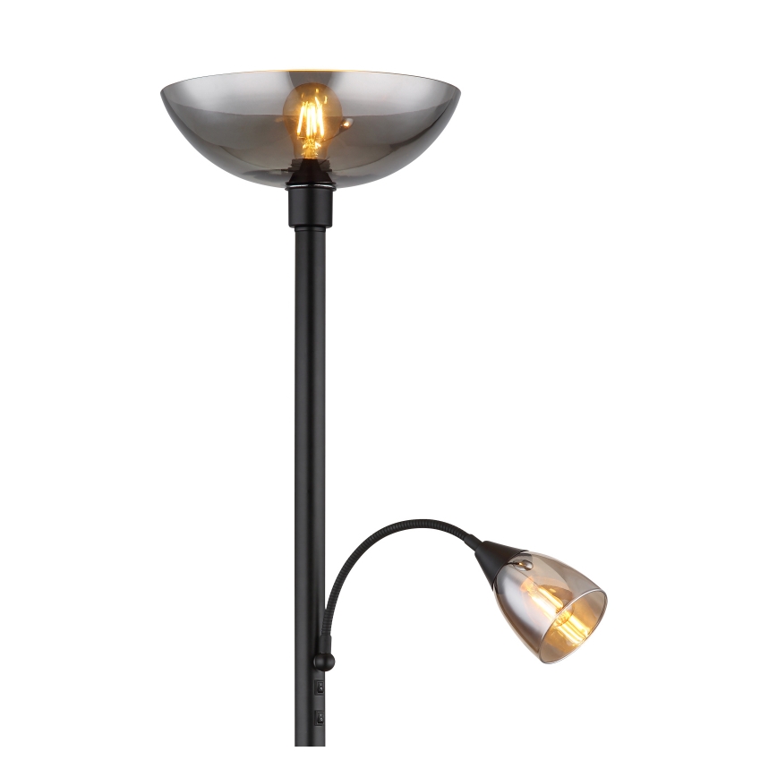Globo - Gulvlampe 1xE27/60W/230V + 1xE14/40W