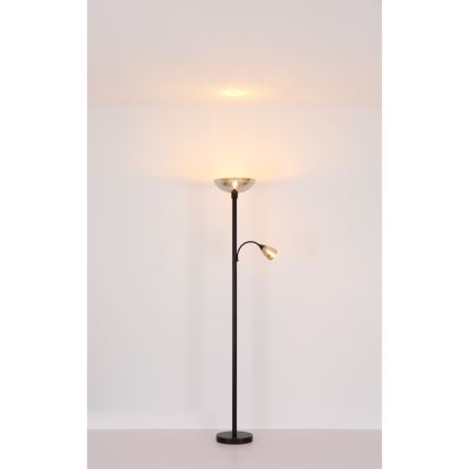 Globo - Gulvlampe 1xE27/60W/230V + 1xE14/40W