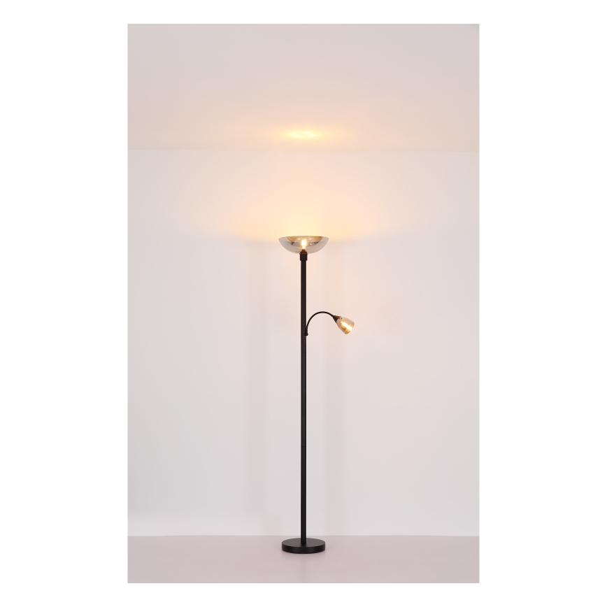 Globo - Gulvlampe 1xE27/60W/230V + 1xE14/40W
