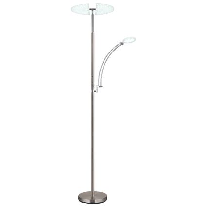 Globo - Dæmpbar LED-gulvlampe LED/40W/230V + LED/5,5W 2700/4000/6000K mat krom