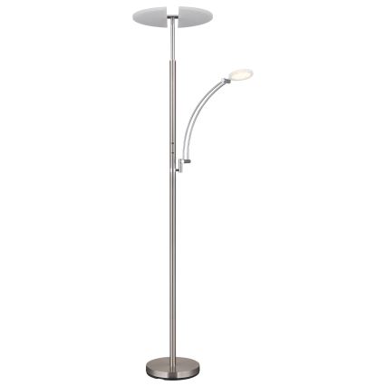 Globo - Dæmpbar LED-gulvlampe LED/40W/230V + LED/5,5W 2700/4000/6000K mat krom