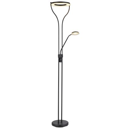 Globo - Dæmpbar LED-gulvlampe LED/20W/230V + LED/4W 3000K sort