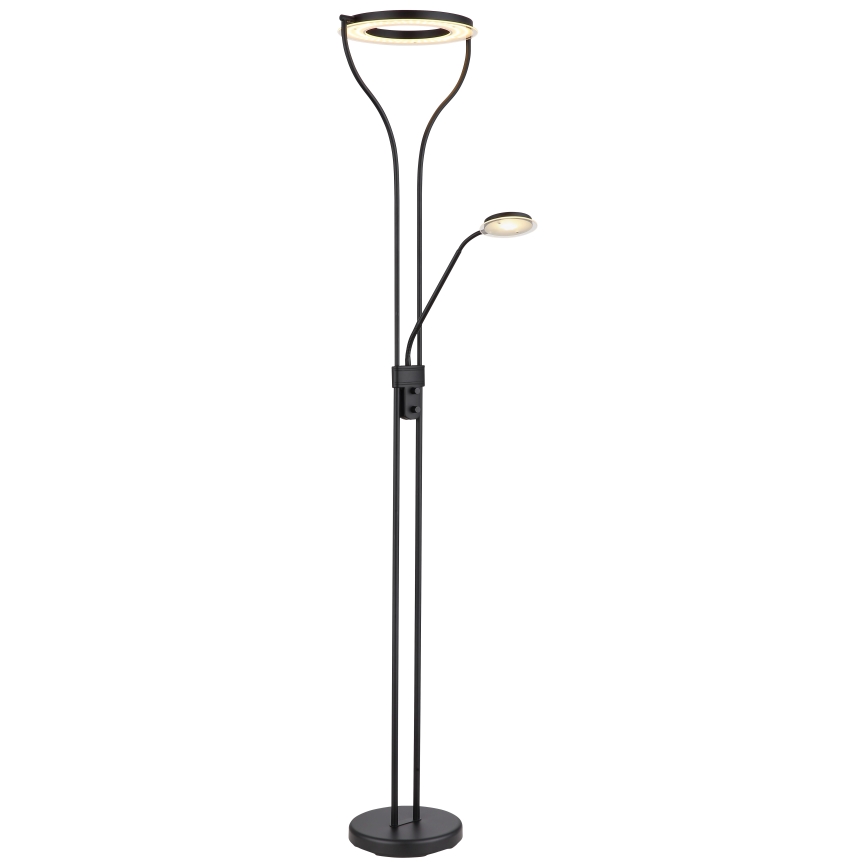 Globo - Dæmpbar LED-gulvlampe LED/20W/230V + LED/4W 3000K sort