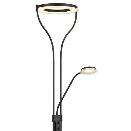 Globo - Dæmpbar LED-gulvlampe LED/20W/230V + LED/4W 3000K sort