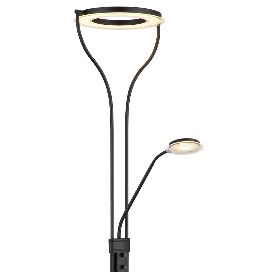 Globo - Dæmpbar LED-gulvlampe LED/20W/230V + LED/4W 3000K sort