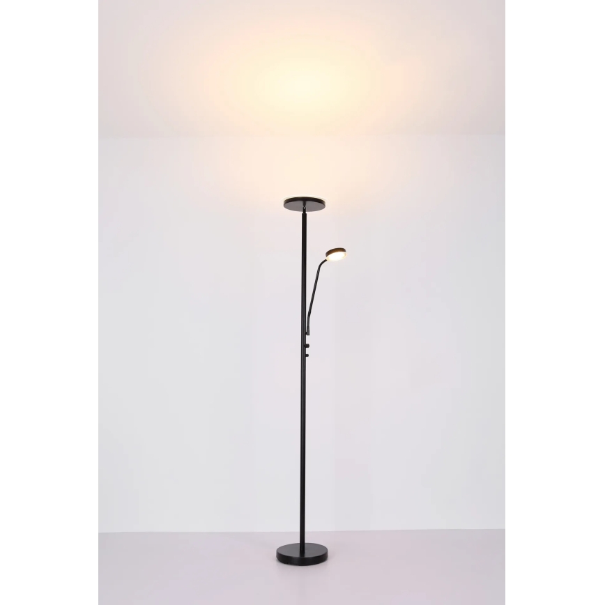 Globo - LED dæmpbar gulvlampe LED/18,5W/230V + LED/4,5W 3000K sort