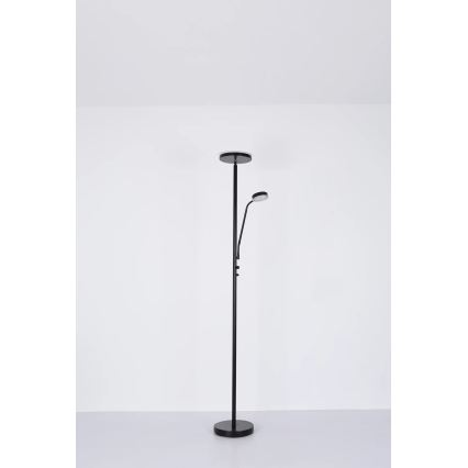 Globo - LED dæmpbar gulvlampe LED/18,5W/230V + LED/4,5W 3000K sort