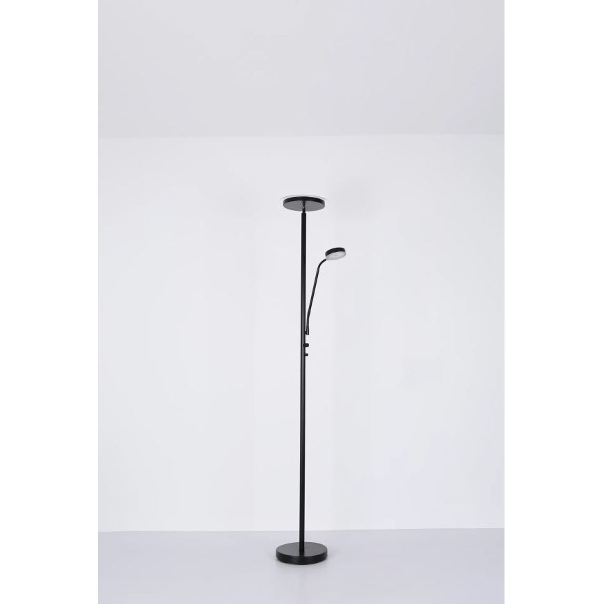 Globo - LED dæmpbar gulvlampe LED/18,5W/230V + LED/4,5W 3000K sort