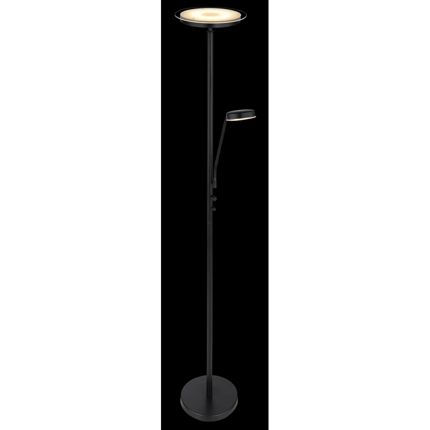 Globo - LED dæmpbar gulvlampe LED/18,5W/230V + LED/4,5W 3000K sort