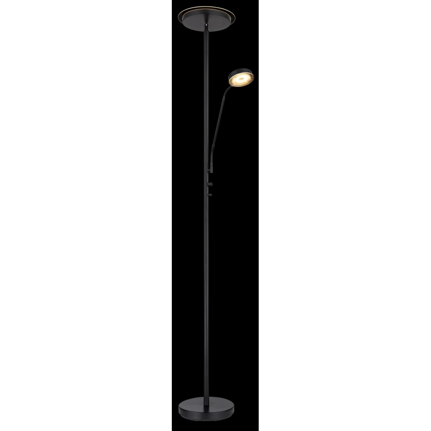 Globo - LED dæmpbar gulvlampe LED/18,5W/230V + LED/4,5W 3000K sort