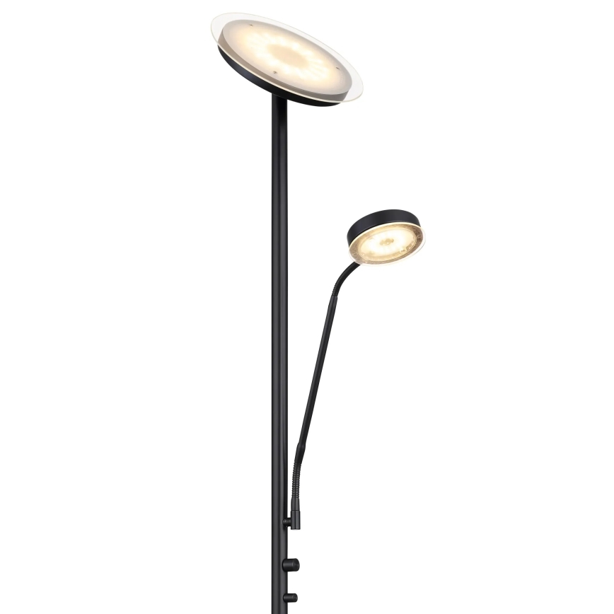 Globo - LED dæmpbar gulvlampe LED/18,5W/230V + LED/4,5W 3000K sort
