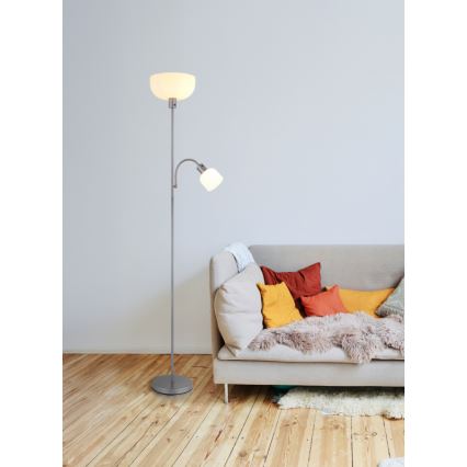 Globo - Gulvlampe 1xE27/40W/230V + 1xE14/25W