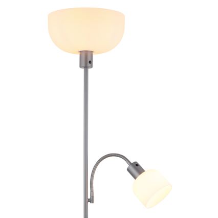 Globo - Gulvlampe 1xE27/40W/230V + 1xE14/25W