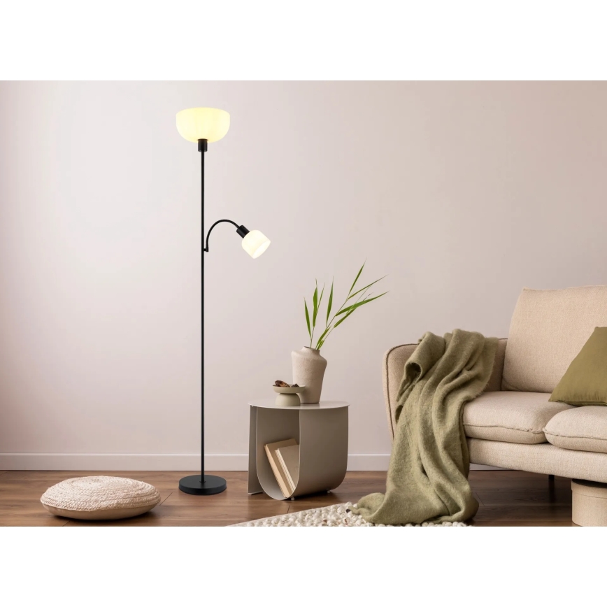 Globo - Gulvlampe 1xE27/40W/230V + 1xE14/25W