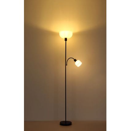 Globo - Gulvlampe 1xE27/40W/230V + 1xE14/25W