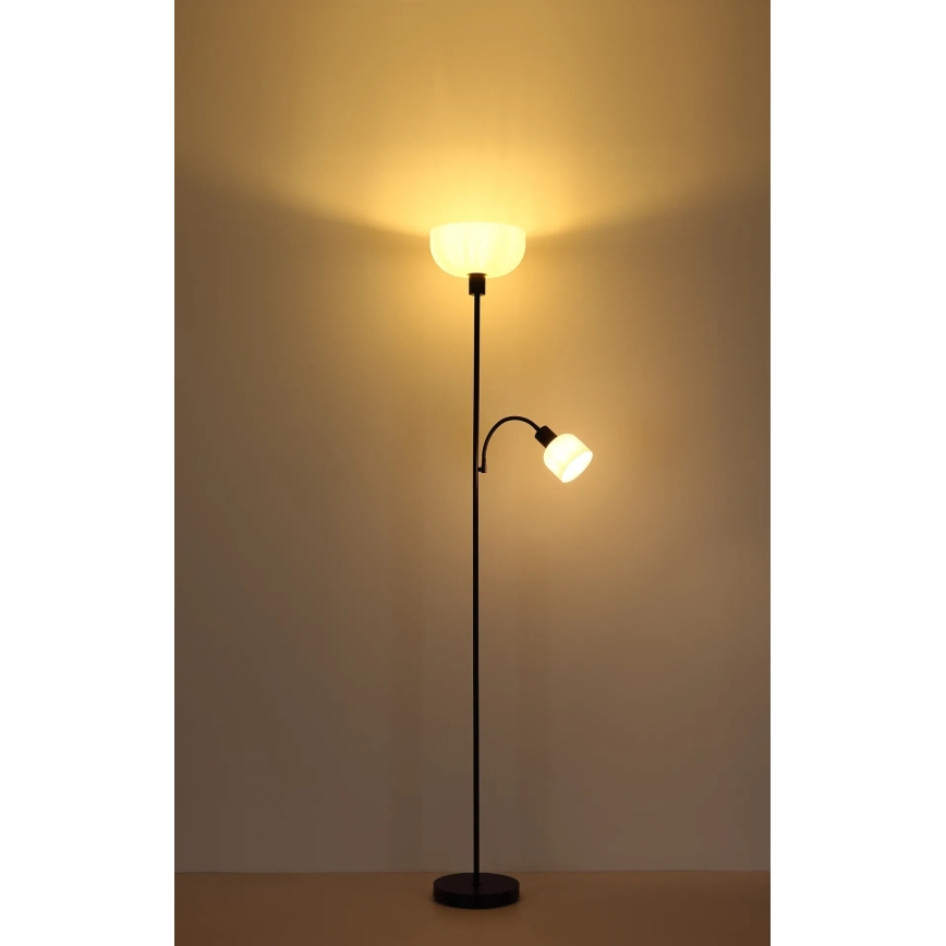 Globo - Gulvlampe 1xE27/40W/230V + 1xE14/25W