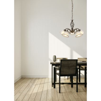 Globo - Lampe m. kædeophæng 5xE27/60W/230V
