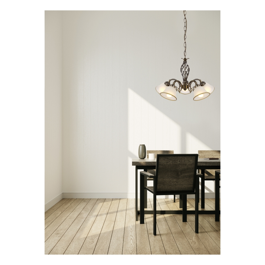 Globo - Lampe m. kædeophæng 5xE27/60W/230V