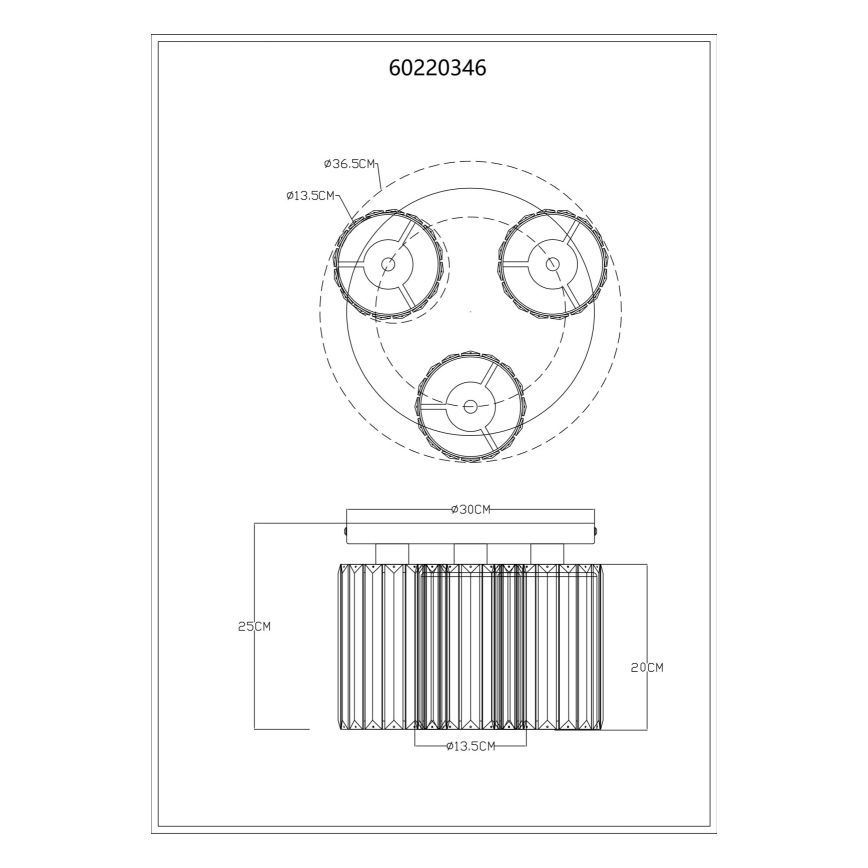 Globo - Loftlampe 3xE27/60W/230V diameter 35 cm