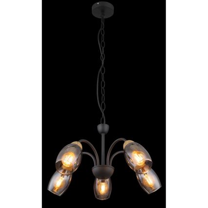 Globo - Pendel med kædeophæng 5xE14/25W/230V