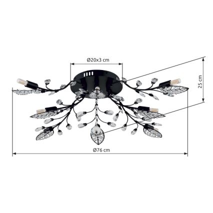 Globo - Loftlampe 8xG9/5W/230V Ø 76 cm