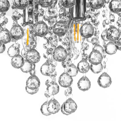 Globo - Loftlampe 3xE14/40W/230V diameter 38 cm skinnende krom