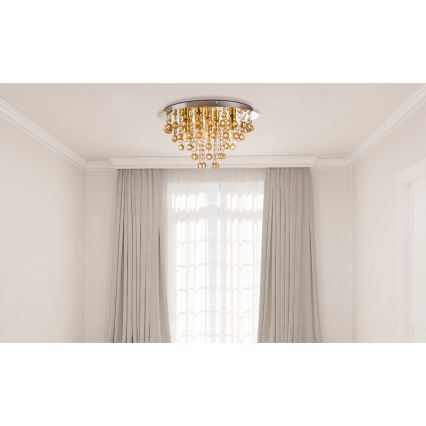 Globo - Loftlampe 5xE14/40W/230V diameter 46 cm guldfarvet