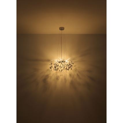Globo - Pendel 8xG9/8W/230V diameter 61 cm guldfarvet