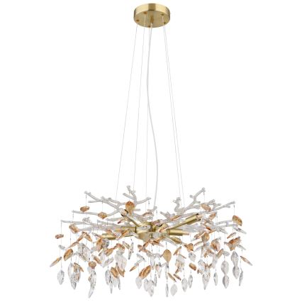 Globo - Pendel 8xG9/8W/230V diameter 61 cm guldfarvet