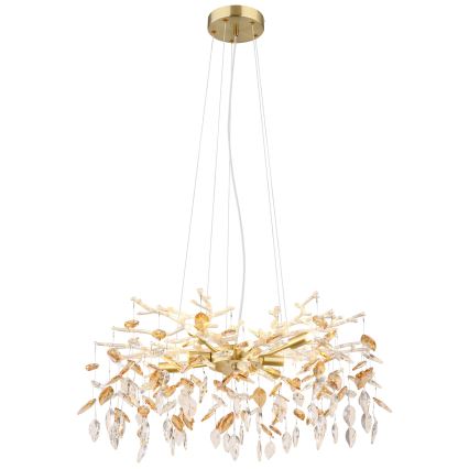 Globo - Pendel 8xG9/8W/230V diameter 61 cm guldfarvet