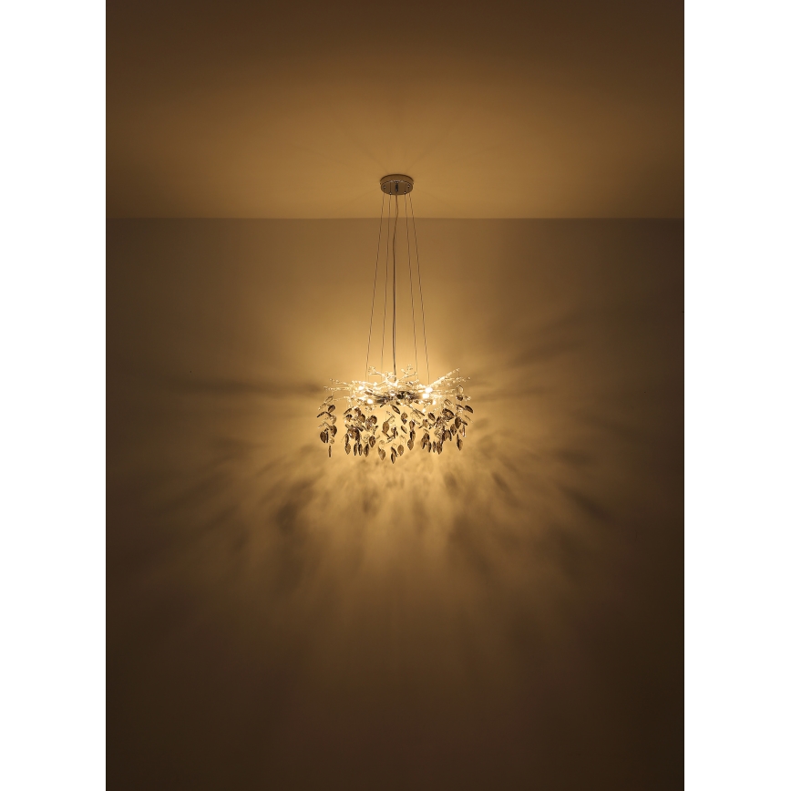 Globo - Pendel 8xG9/8W/230V diameter 61 cm skinnende krom